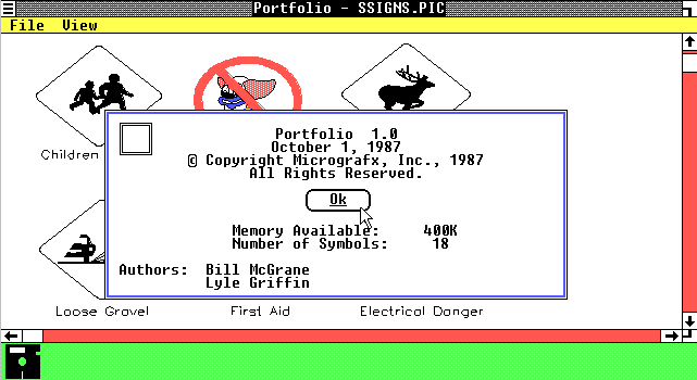 Micrografx Portfolio 1.0 - About